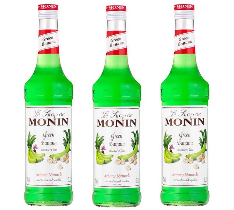 Lot de 3 Sirops - Banane Verte -  x 70cl - MONIN image number 0
