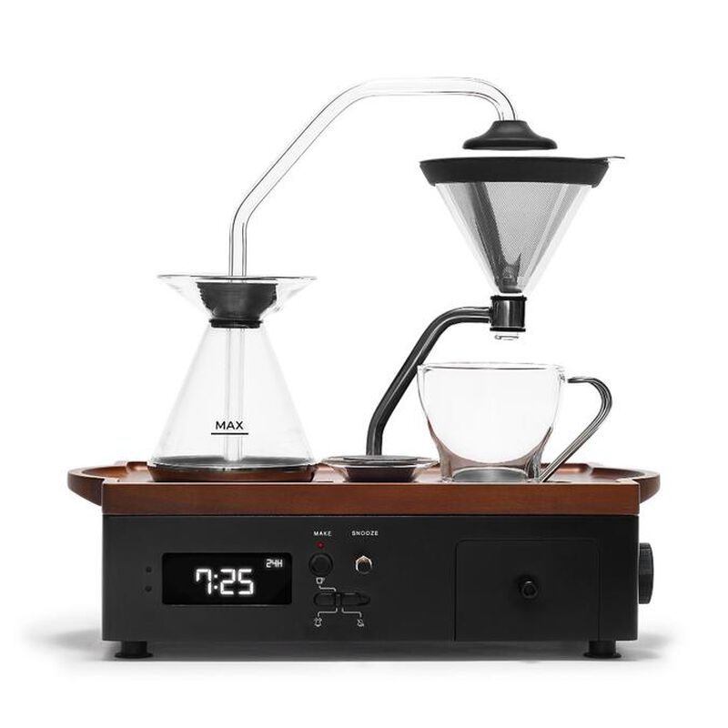 R&eacute;veil cafeti&egrave;re Barisieur - noir en bois de noyer - 220V image number 0