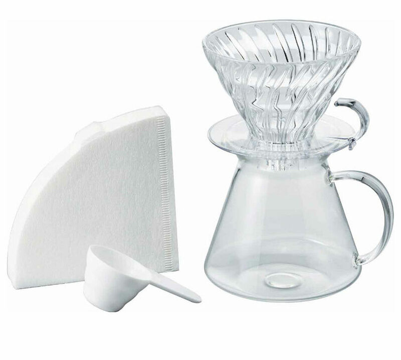 Hario V60 Kit with Dripper, Carafe, Paper Filter and Measuring Spoon image number 0