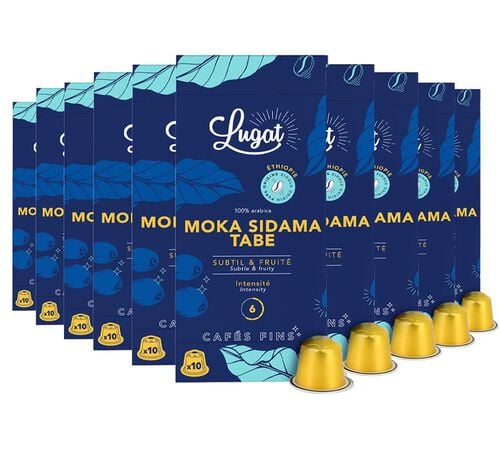 100 capsules compatibles Nespresso* Original Moka Sidama Tabe - LUGAT