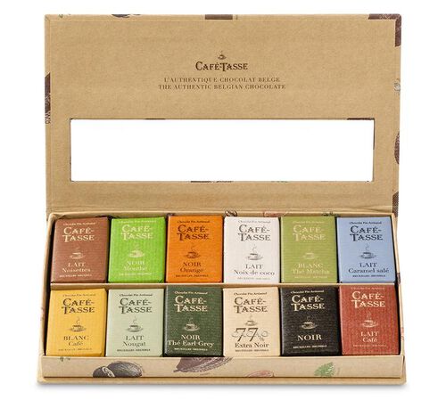 Caf&eacute; Tasse - Assortimento di 24 mini tavolette di cioccolato 216 g