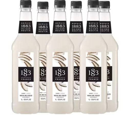 Sirop Noix de Coco - Bouteille plastique - 6 x 1L - 1883 ROUTIN