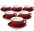 Tasses - LOVERAMICS - Cappuccino et sous-tasses rouge Egg 20 cl image