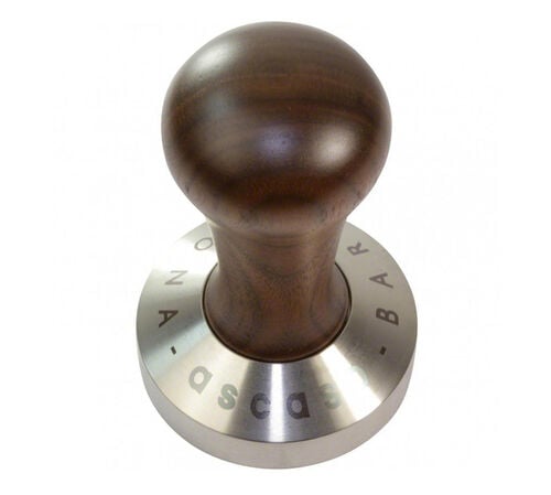 Tamper caf&eacute; ASCASO 58 mm acier inoxydable et Bois de noyer
