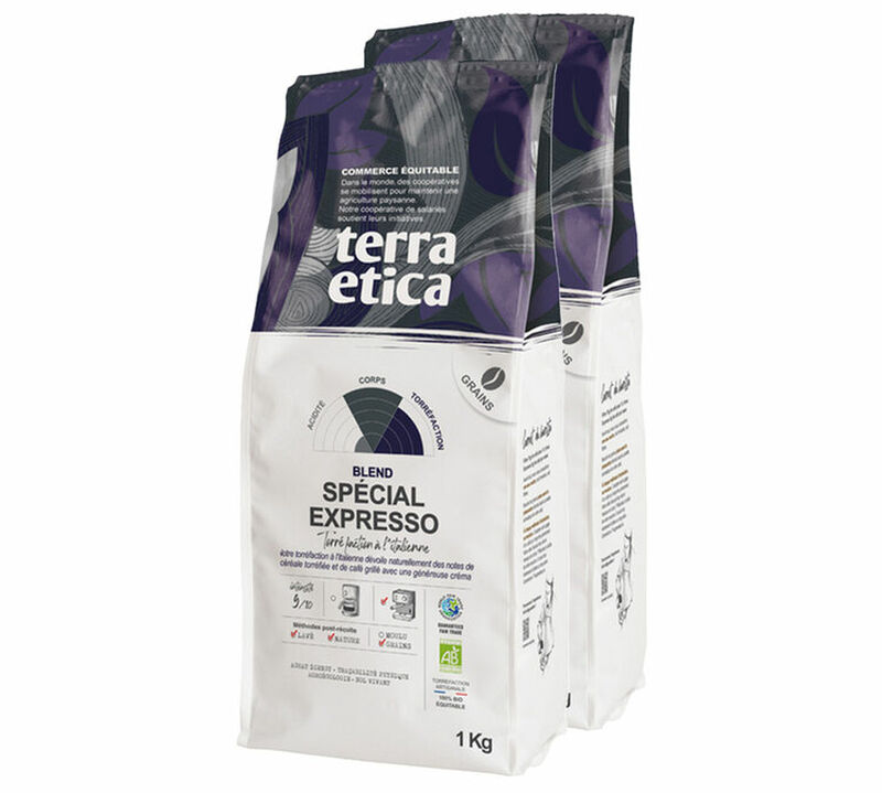 2 kg Caf&eacute; en grain Bio Sp&eacute;cial expresso - Terra Etica image number 0