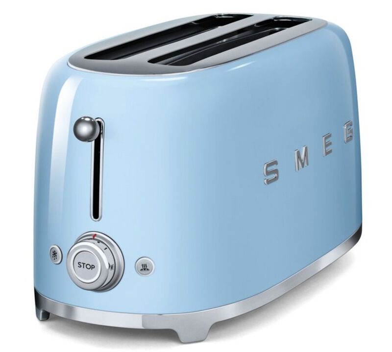 Grille-pain TSF02PBEU 4 tranches Bleu Azur - SMEG image number 1