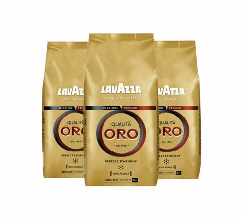 Lavazza Coffee Beans Qualita Oro - 3 x 1kg