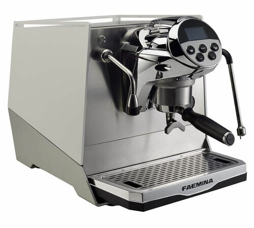 Machine expresso FAEMA Faemina blanc/anodis&eacute; clair