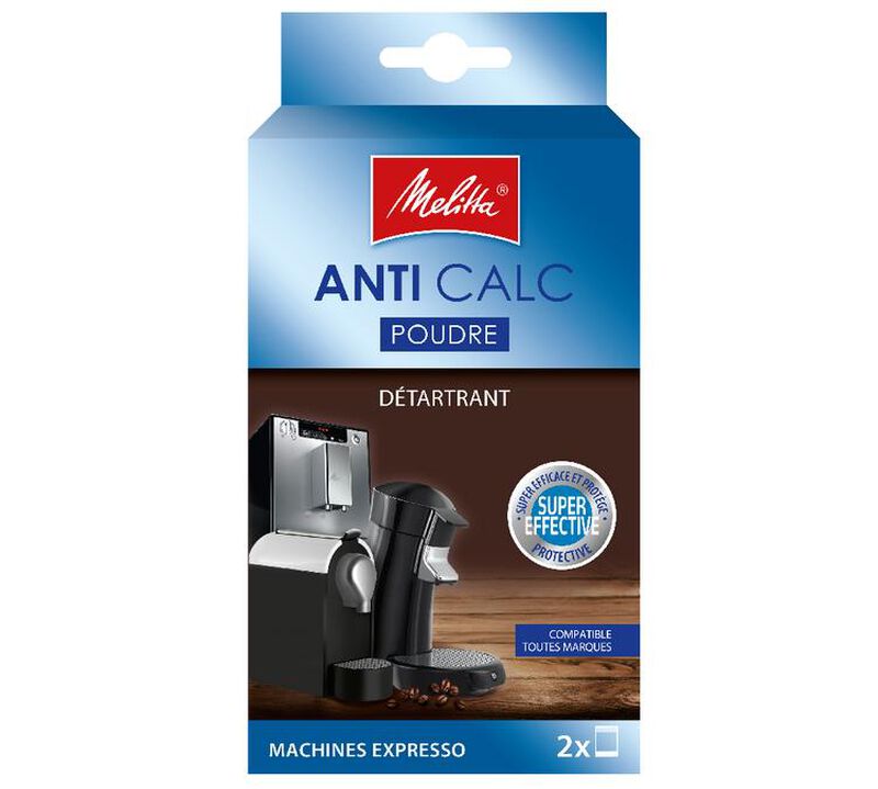 Melitta Anti Calc Descaler for Bean to Cup Machines - 2 x 40g image number 0