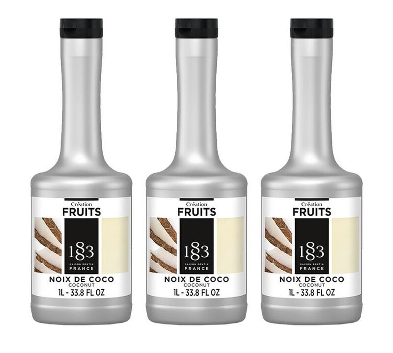 Lot de 3 pur&eacute;es de fruit Cr&eacute;ation Fruits 1883 - Noix de Coco - 3 x 1 L image number 0