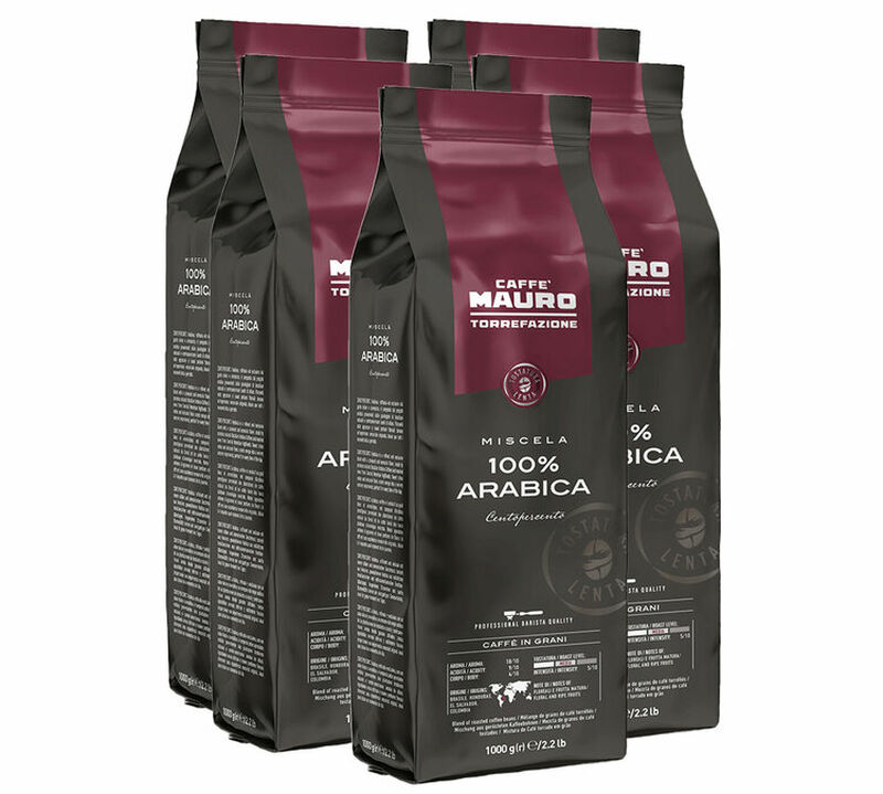 Caff&egrave; Mauro - Caff&egrave; in grani per - Centopercento Arabica 5 x 1 kg image number 0