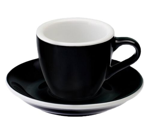 6 Tasses Espresso et sous-tasses Egg Black Loveramics - 8 cl image number 1