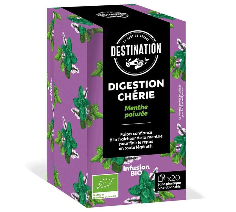 Infusion Digestion Ch&eacute;rie Bio - 20 sachets - DESTINATION image number 0
