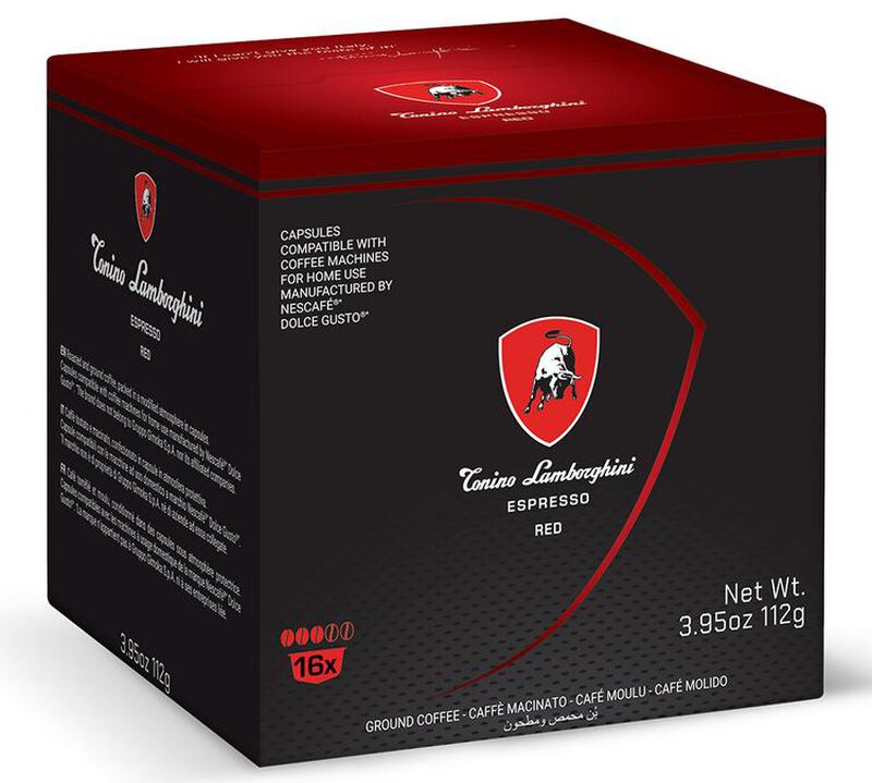 16 capsules compatibles Nescaf&eacute;* Dolce Gusto* Espresso Red - TONINO LAMBORGHINI image number 0
