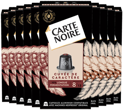 100 capsules compatibles Nespresso* Original Cuv&eacute;e de caract&egrave;re - CARTE NOIRE