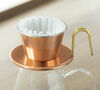 2-Cup flat-bottomed Kalita Wave Tsubame Dripper WDC-155 in copper image number 1