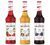 Monin - Trois sirops concentr&eacute;s aux fruits - Framboise, violette, passion - 3 x 70 cl image