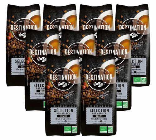 Destination 'S&eacute;lection Pur Arabica' organic coffee beans - 9x1kg