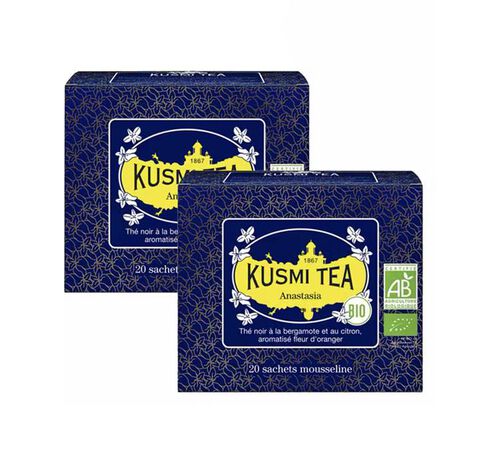 Pack Th&eacute; Noir Anastasia Bio - 2 x 20 sachets - KUSMI TEA