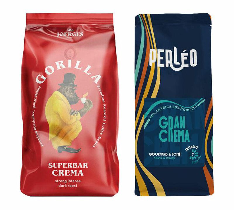 Gorilla & Perl&eacute;o - Kaffeebohnen Probierset Schokoladig &ndash; 2 x 1 kg image number 0