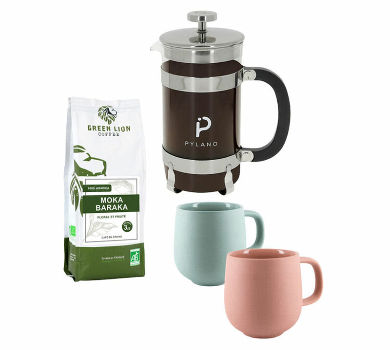 Pack d&eacute;couverte  " Consommer mieux " - cafeti&egrave;re &agrave; piston 8 tasses (1L) - exclusivit&eacute; MaxiCoffee image number 0