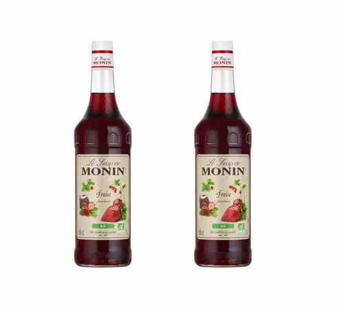 Sirop bio Monin - Fraise - 2 x 1 L