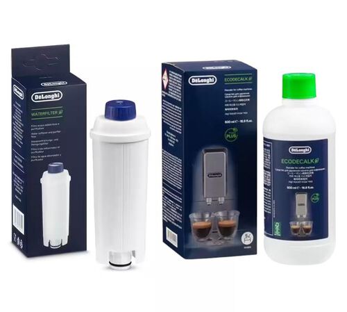 Pack Entretien DELONGHI - Cartouche filtrante DLSC002 + D&eacute;tartrant DLSC500