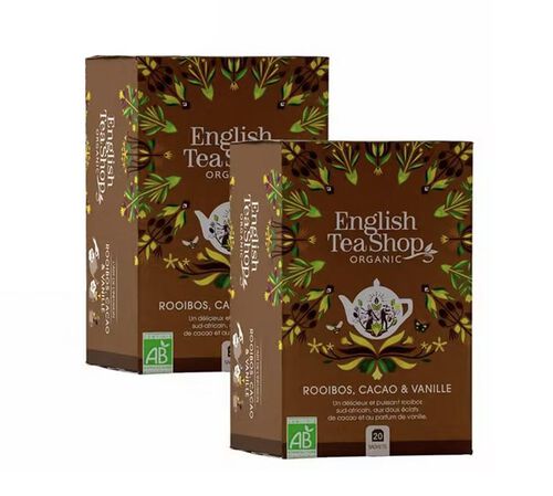 Pack Rooibos Cacao Vanille Bio - 2 x 20 sachets - ENGLISH TEA SHOP