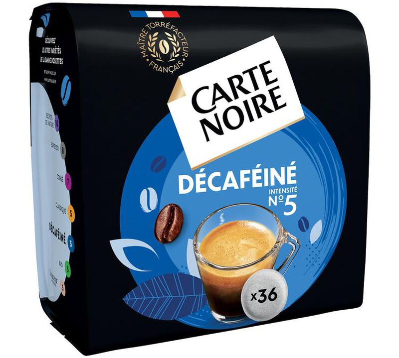 36 dosettes souples n&deg;5 D&eacute;caf&eacute;in&eacute; - CARTE NOIRE image number 1