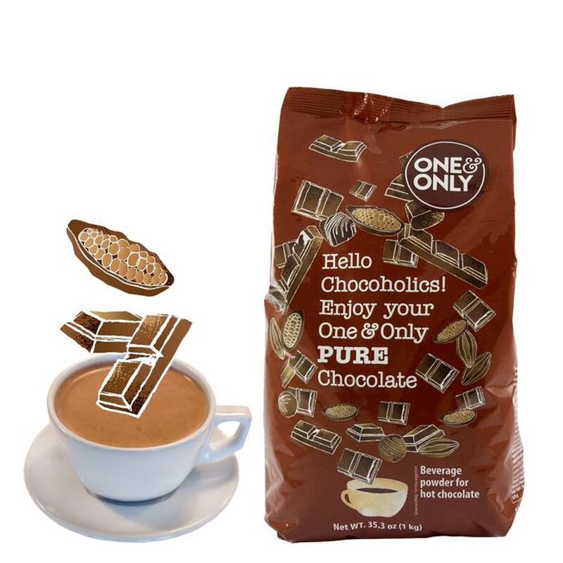 One&Only "Pure Chocolate" powder with 32% cocoa - 1kg image number 1