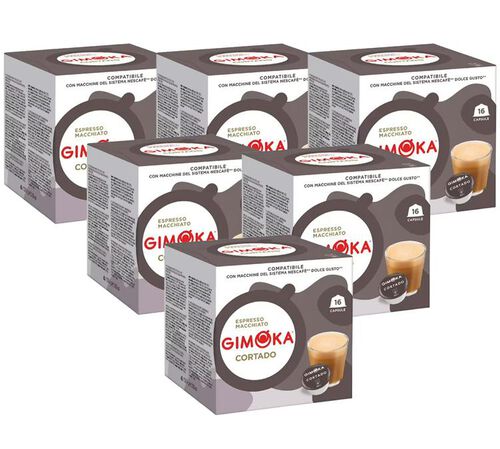 96 capsule compatibili Nescafe* Dolce Gusto* Espresso Cortado &ndash; Gimoka