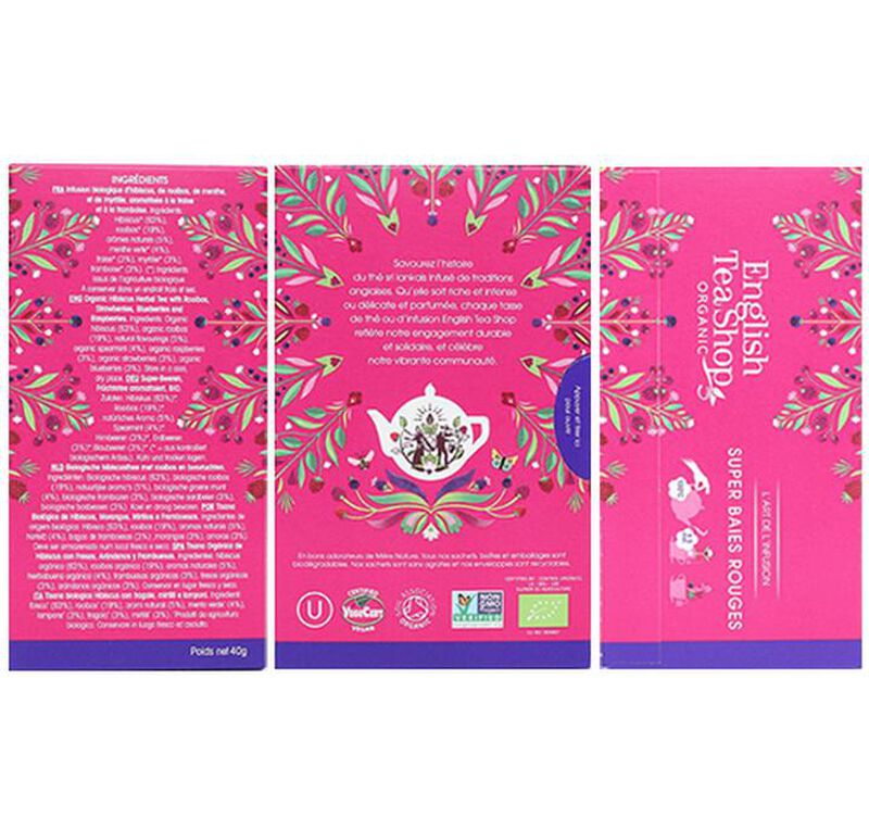 English Tea Shop Organic Super Berries Infusion - 20 tea bags image number 2