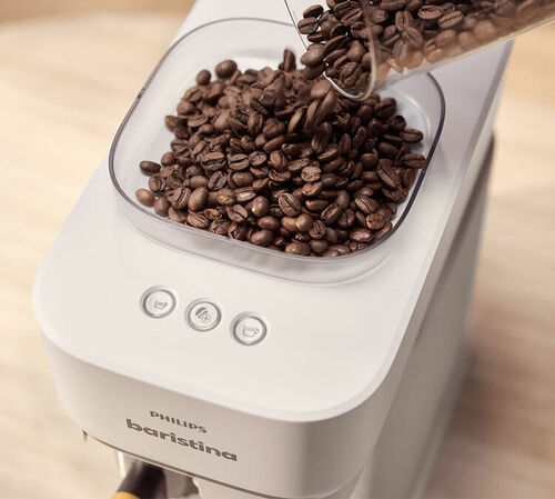 Machine expresso broyeur PHILIPS Baristina BAR303/00 avec mousseur &agrave; lait - Blanc image number 2