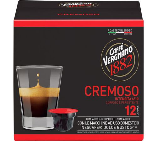 12 capsule compatibili Nescafe* Dolce Gusto* Cremoso &ndash; Caff&egrave; Vergnano