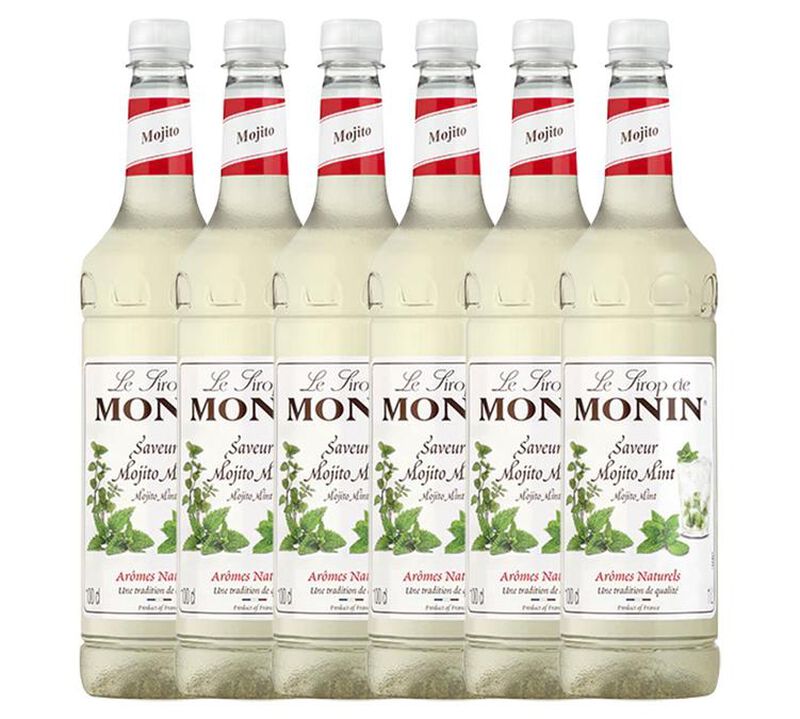 Sirop saveur Mojito Mint (sans alcool) - Bouteille plastique - 6 x 1L - MONIN image number 0