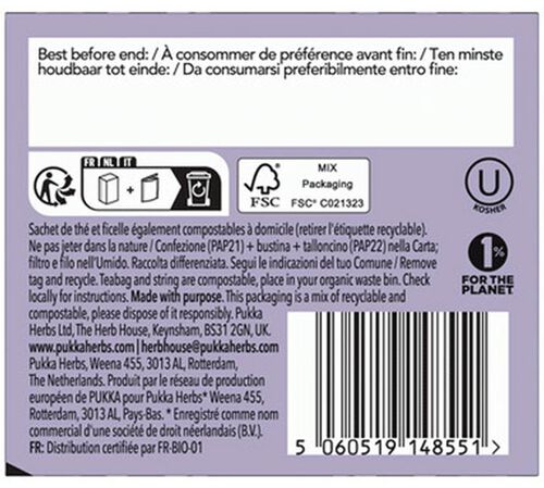Th&eacute; Noir Gorgeous Earl Grey Bio - 6 x 20 sachets - PUKKA image number 2