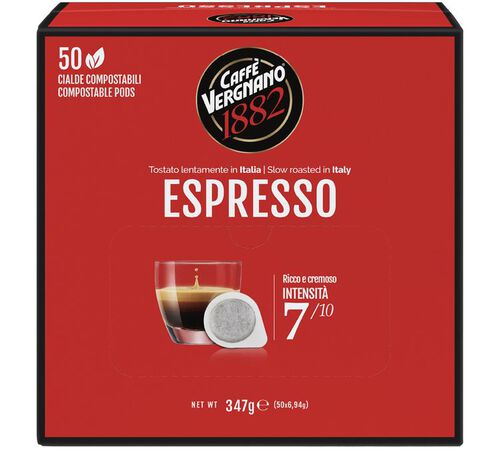 50 ESE Pods Espresso - Caff&egrave; Vergnano