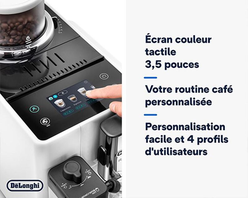 Expresso Broyeur DELONGHI Rivelia FEB 4455.W Blanc Arctique (Latte) image number 12