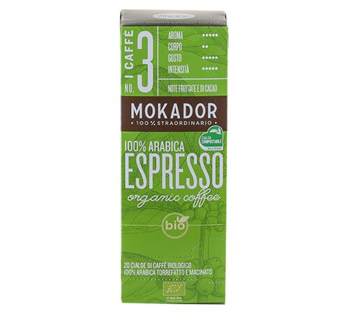 20 dosettes ESE Arabica Bio - MOKADOR CASTELLARI