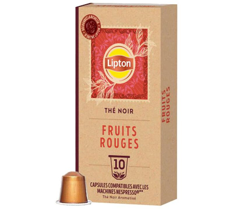 10 Nespresso* Original Compatible Capsules Red Fruits Tea &ndash; LIPTON image number 1