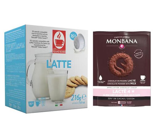 Kit chocolat chaud compatible Nescaf&eacute;* Dolce Gusto* - CAFFE BONINI - MONBANA