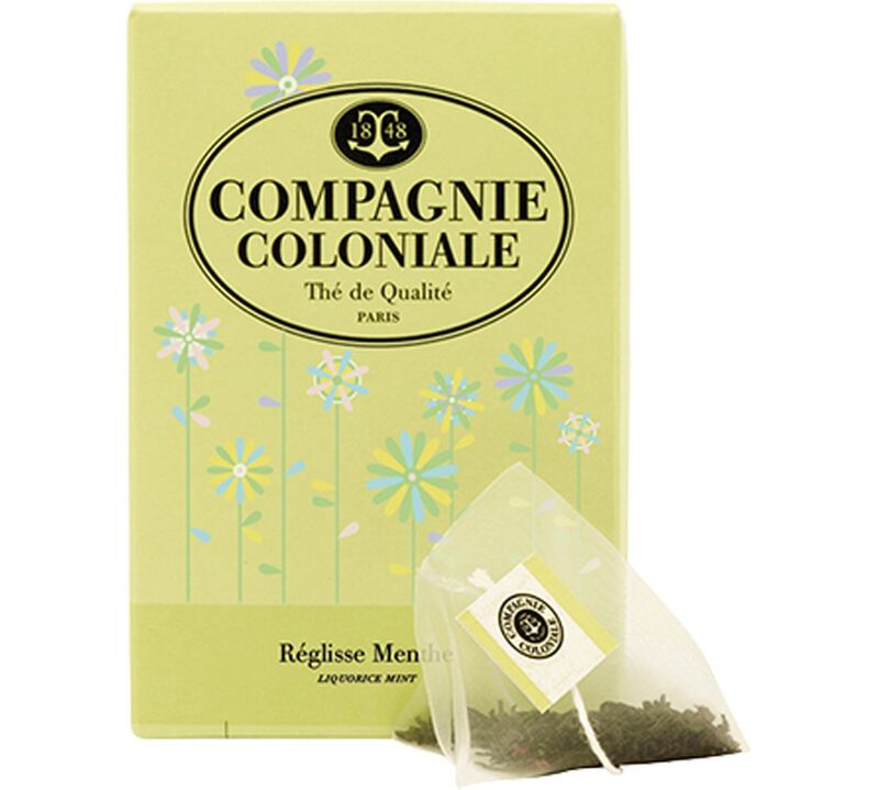 Liquorice Mint Herbal Tea - 25 pyramid bags - Compagnie Coloniale image number 0