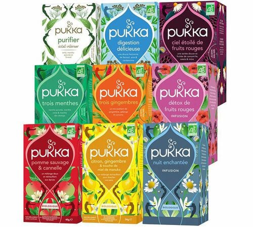 Pack d&eacute;couverte Infusion Bio - 180 sachets - PUKKA