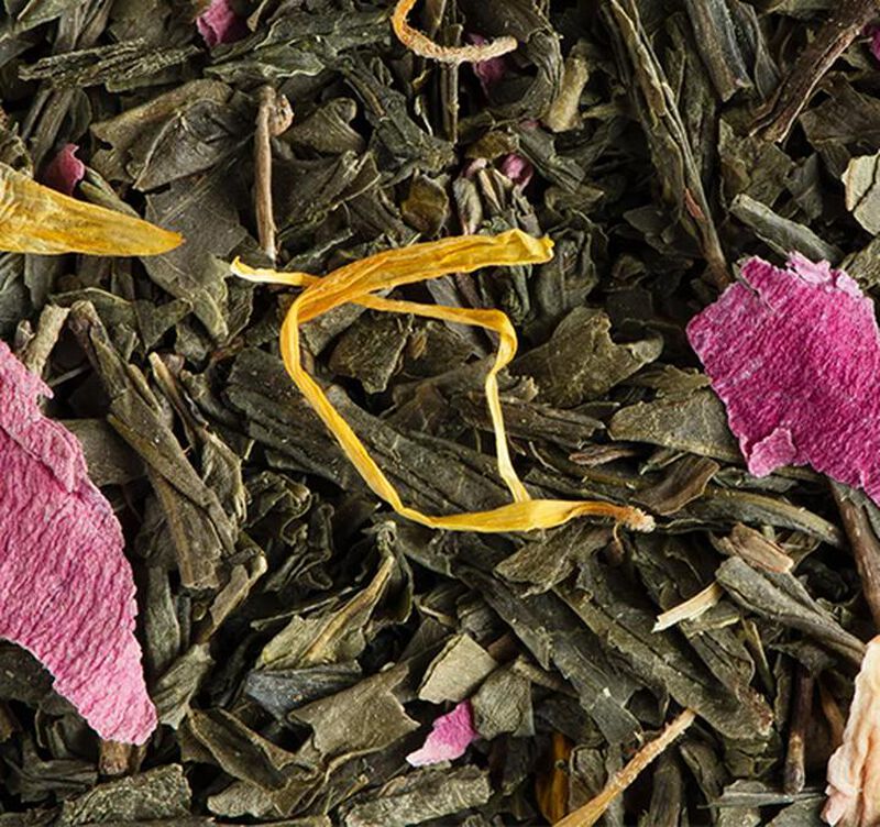 Nuit &agrave; Versailles flavoured green tea - 25 Cristal&reg; sachets  - Dammann Fr&egrave;res image number 2