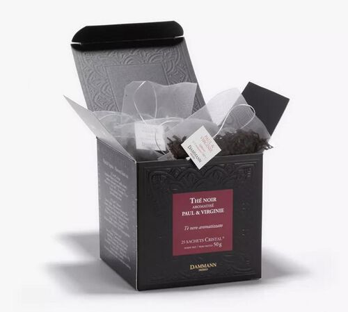 Dammann Fr&egrave;res Paul & Virginie flavoured black tea - 25 Cristal&reg; sachets