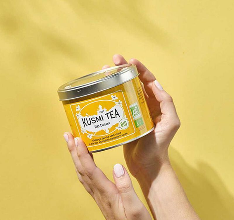 Kusmi Tea - T&egrave; verde biologico e Mat&eacute; BB Detox sfuso in lattina da 100 g image number 1