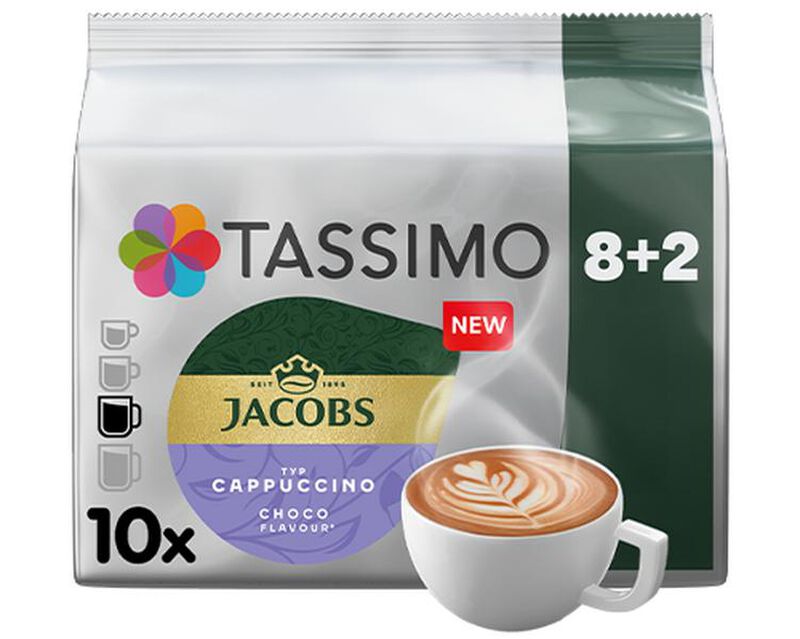Tassimo Pods Jacobs Cappuccino Choco x 8+2 image number 1