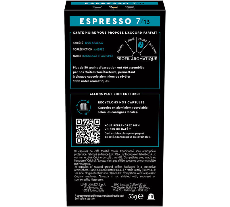 50 capsules compatibles Nespresso* Original Espresso Classique n&deg;7 - CARTE NOIRE image number 3