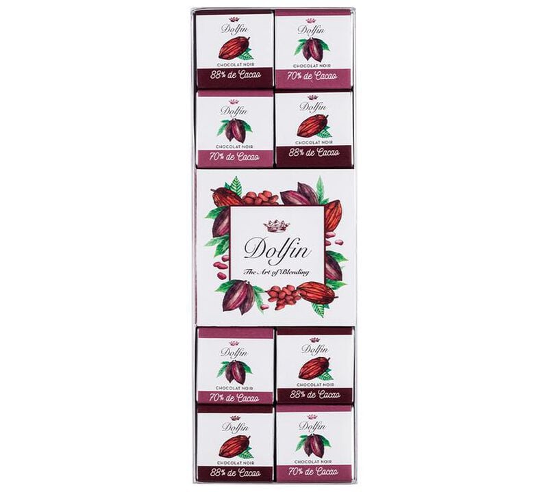 Assortiment Ebene 2 Saveurs Chocolat Noir - 24 napolitains - DOLFIN image number 0