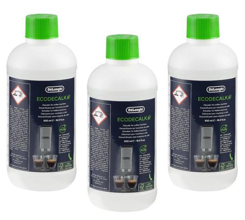 DeLonghi Descaling Bottle DLSC500 EcoDecalk 500ml - Pack of 3